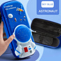 Estojo de Lápis 3D Astronauta, Dinossauro e Elefante: Diversão e Praticidade para Estudantes!
