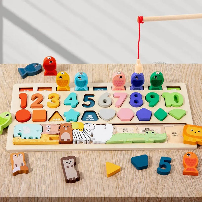 Brinquedo Educativo Montessori - Quadro de Atividades de Formas e Números!