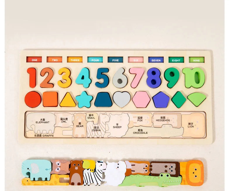 Brinquedo Educativo Montessori - Quadro de Atividades de Formas e Números!