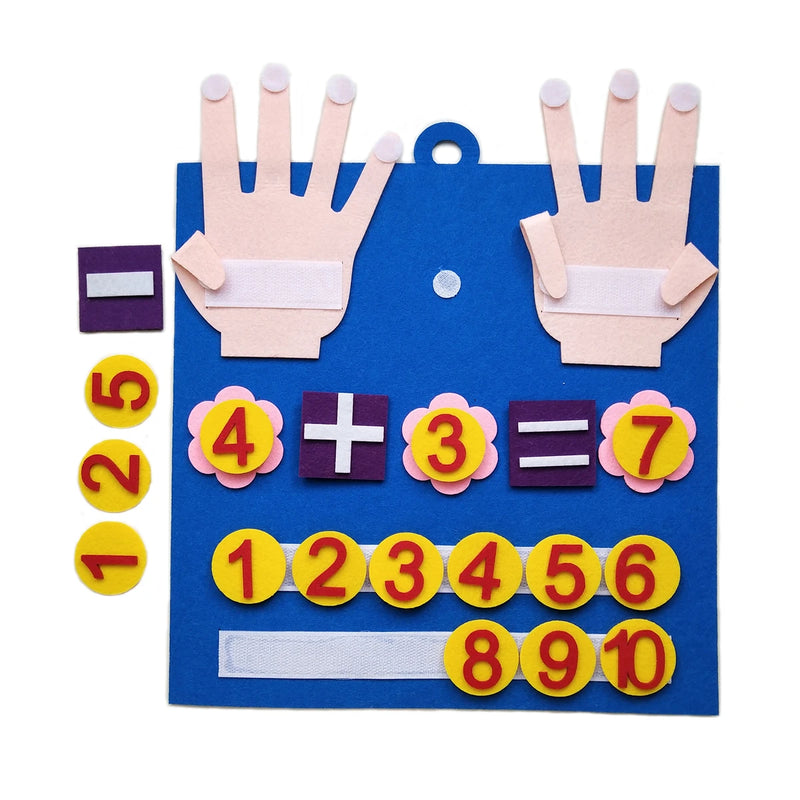 Brinquedo Montessori de Números em Feltro - Aprendizado Divertido para Crianças!
